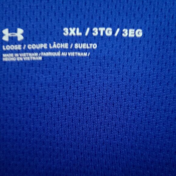 UNDER ARMOUR TECH MEN'S POLO IN ROYAL BLUE /3XL(ALSO LABELED 3TG/3EG) LOOSE FIT - Picture 6 of 12